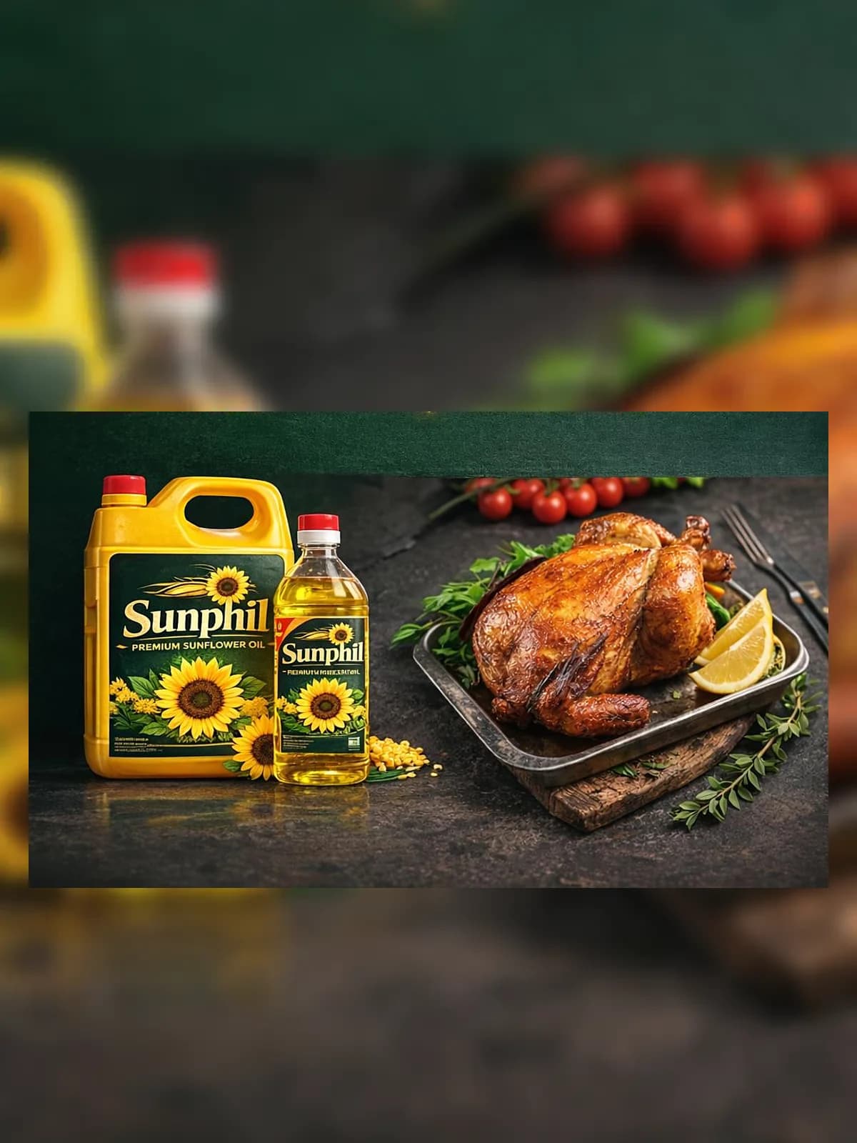 Sunphil Sunflower Oil Serving Context