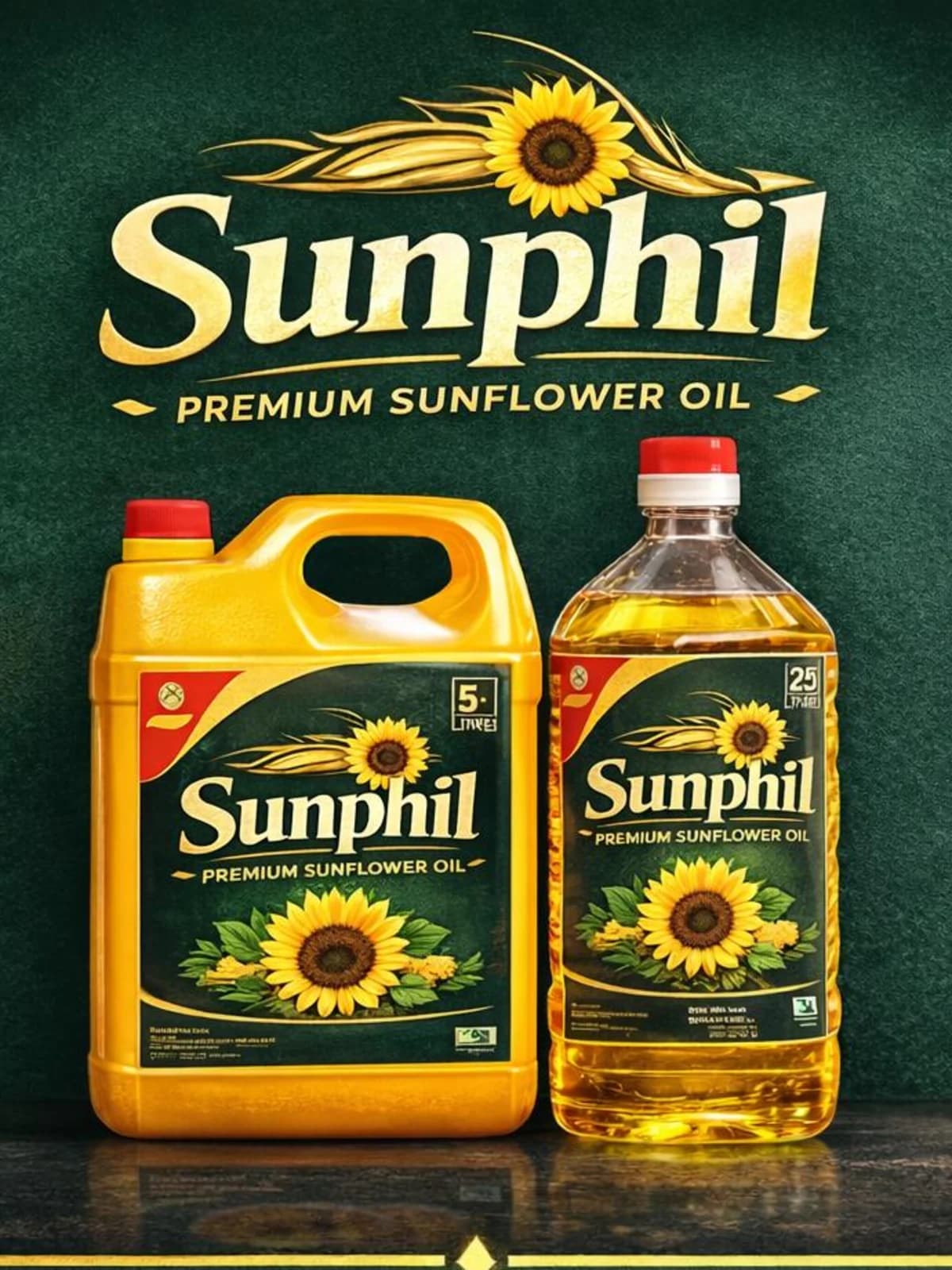 Sunphil Sunflower Oil — Premium sunflower oil for lighter everyday cooking.