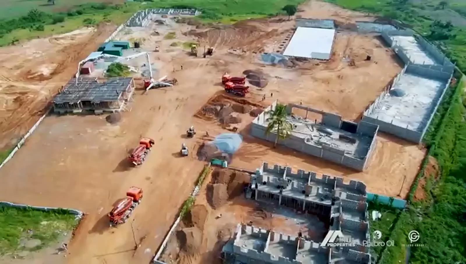 Aerial view of the Kyekyerew refinery construction site