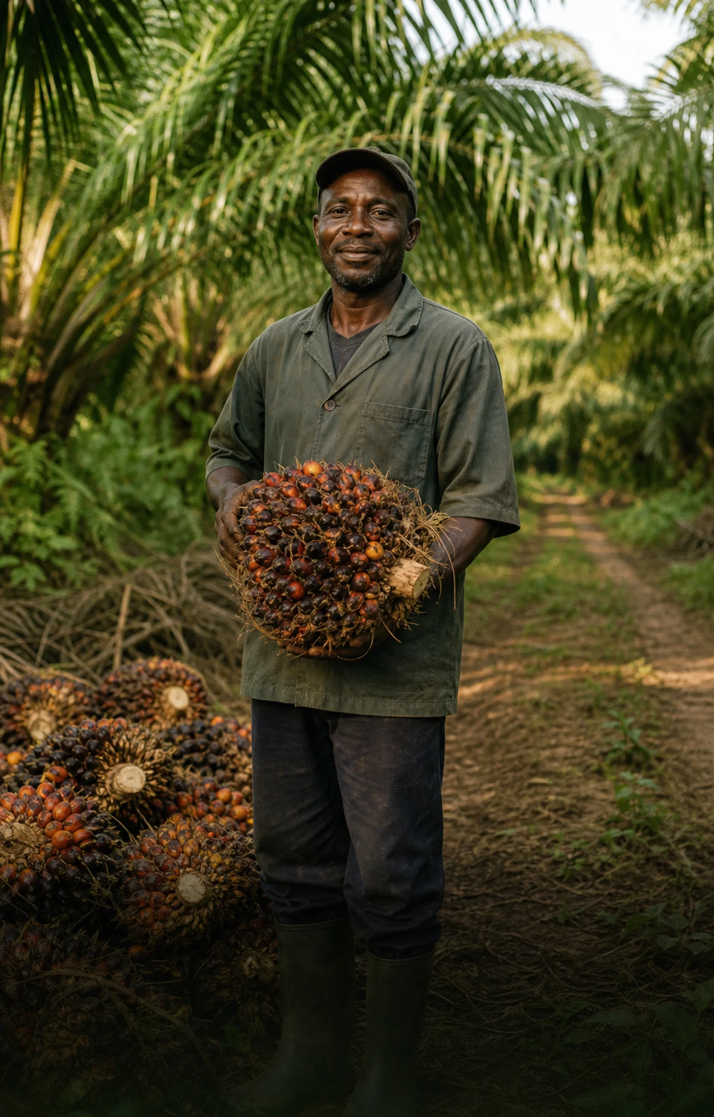 Representative smallholder oil palm farmer